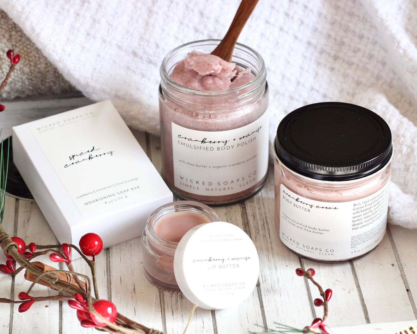 Cranberry + Orange Lip Butter