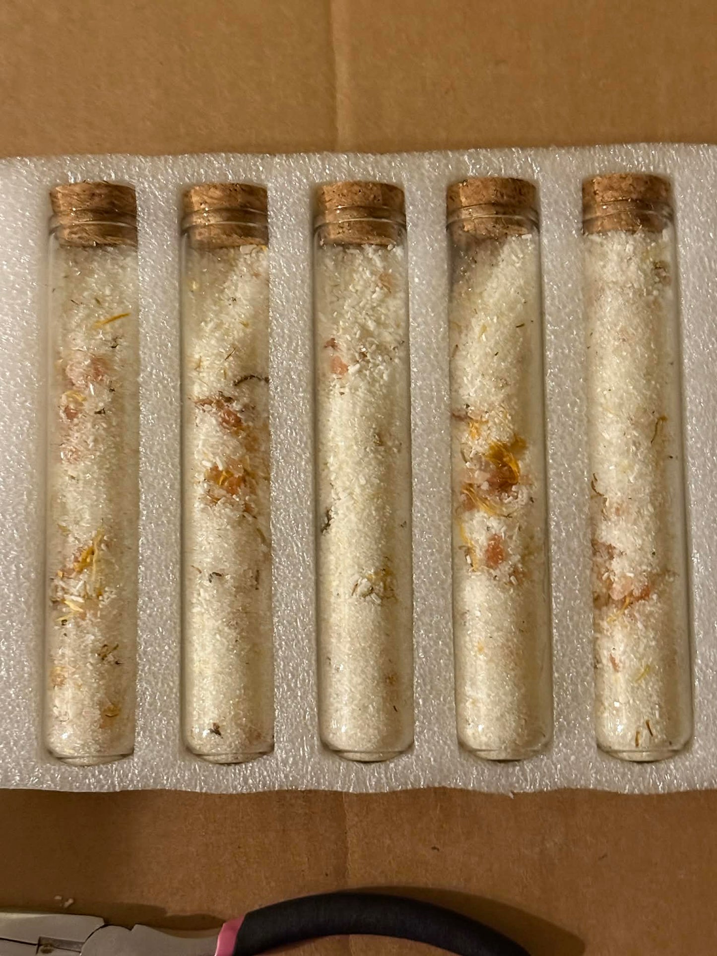Orange Mimosa Bath Salt Test Tube – Single-Use Soak (45 mL)