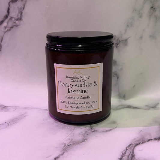 Honeysuckle & Jasmine 100% Soy Wax Candle